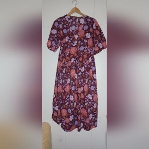 Tea Collection Floral Dress - Purple and Pink